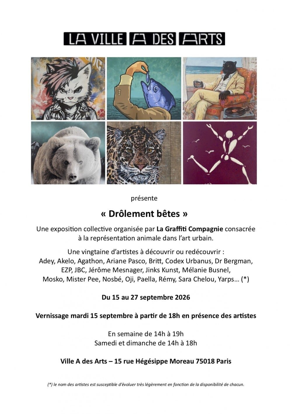 Drôlement bêtes : La Graffiti Compagnie
